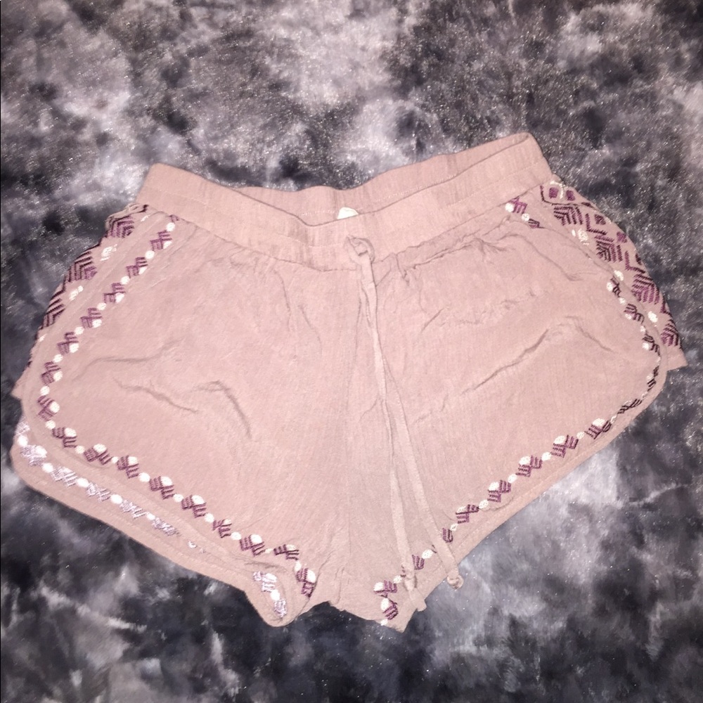 Me to We embroidered soft shorts